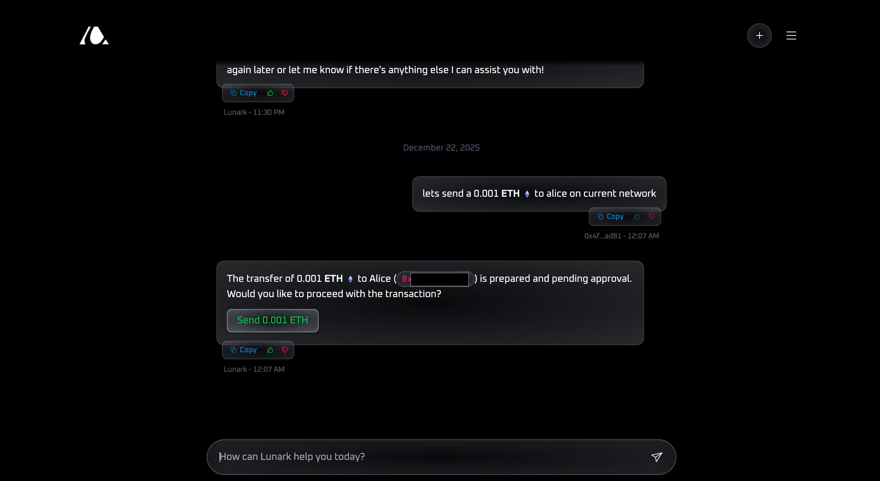 Preparing a token transfer transaction
