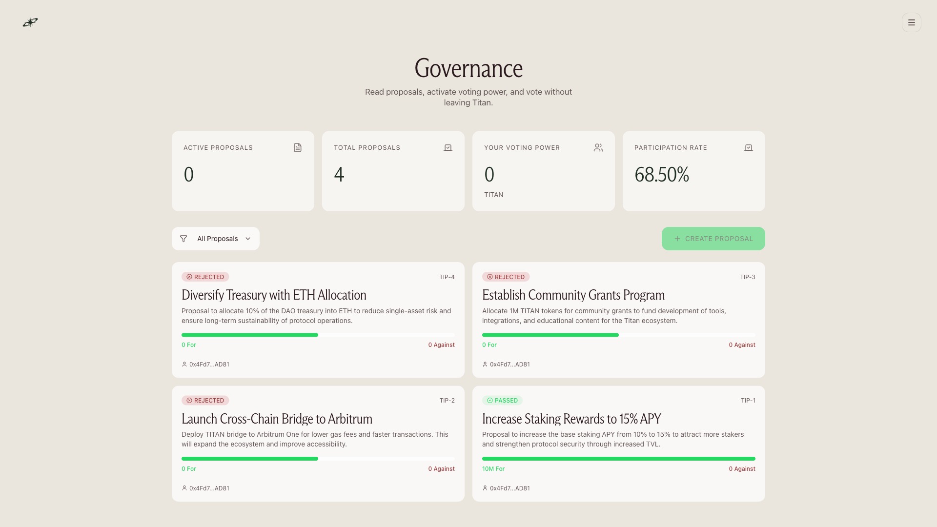 On-chain governance